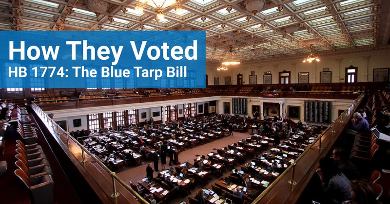 How They Voted - HB 1774: The Blue Tarp Bill
